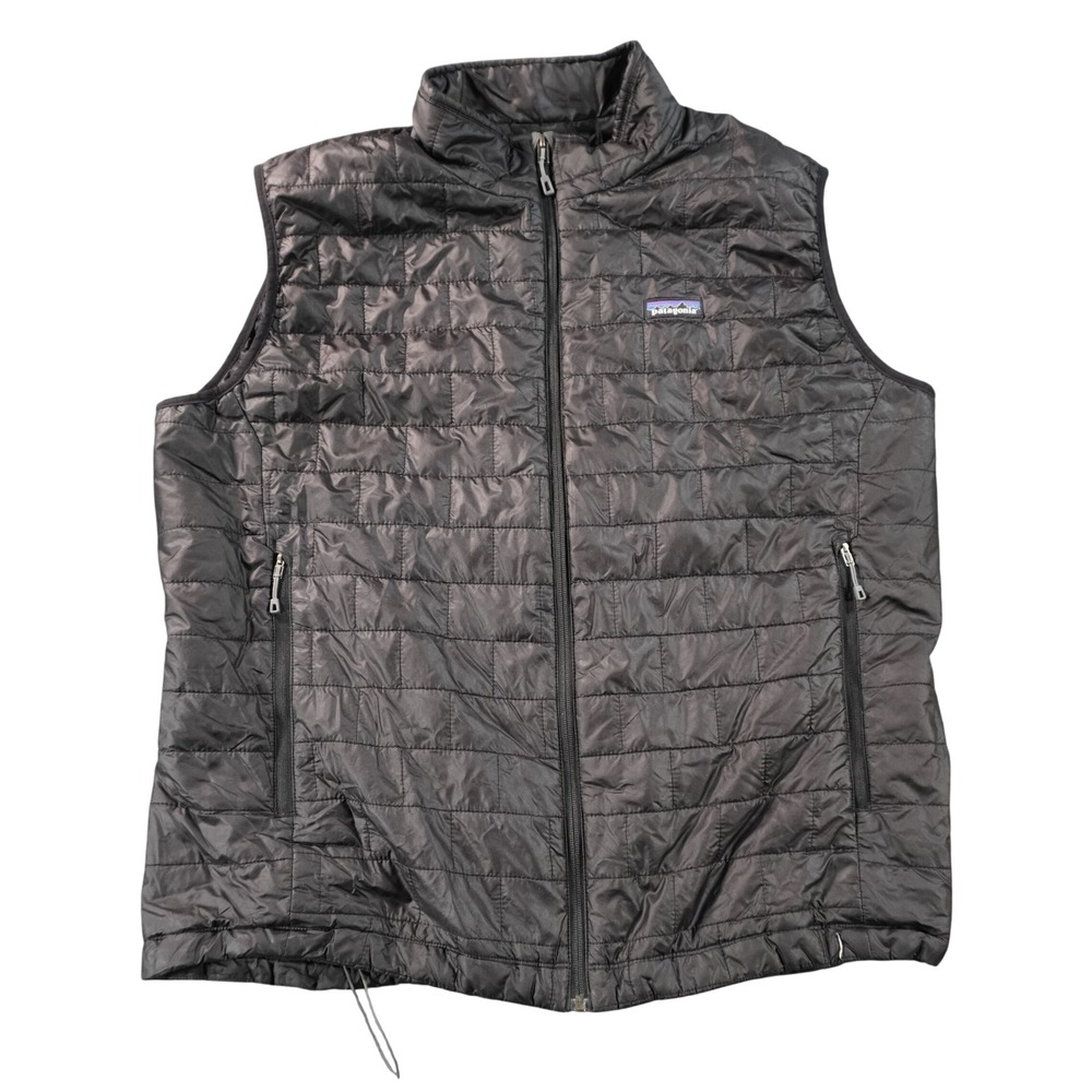 Patagonia Nano Puff Vest Mens XXL Black Quilted PrimaLoft Insulated Full Zip